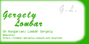 gergely lombar business card