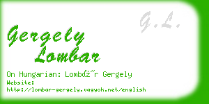 gergely lombar business card